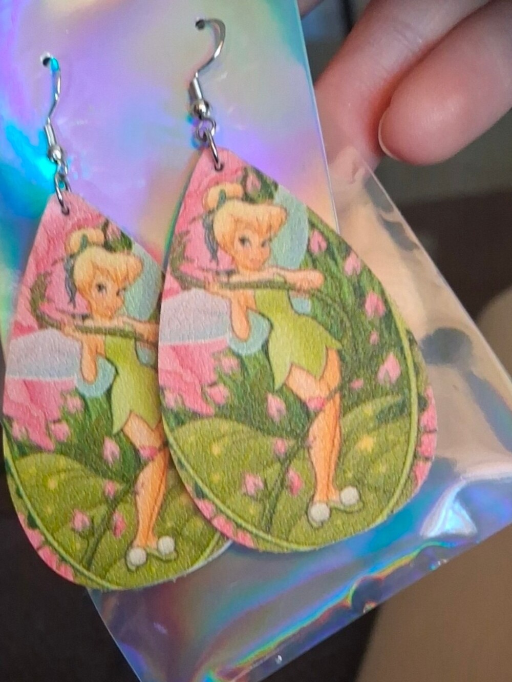 $8 Each Or Bundle 5/$20 Tinker Bell Inspired Teardrop Dangle Earrings